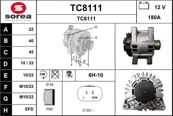 SNRA TC8111 - Генератор autospares.lv