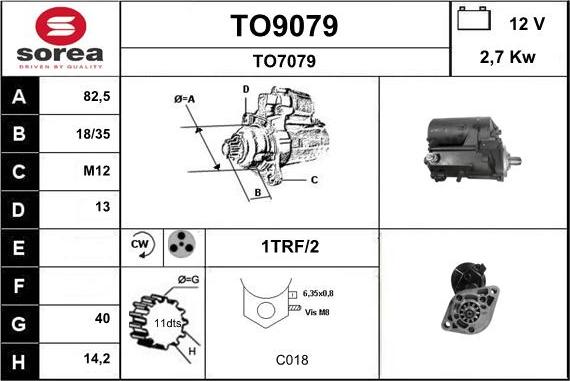 SNRA TO9079 - Стартер autospares.lv