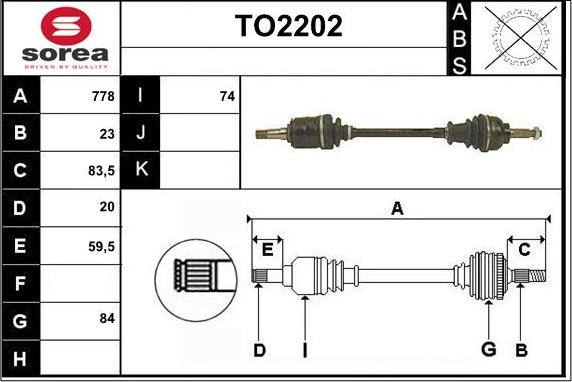 SNRA TO2202 - Приводной вал autospares.lv