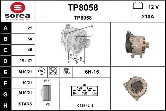 SNRA TP8058 - Генератор autospares.lv