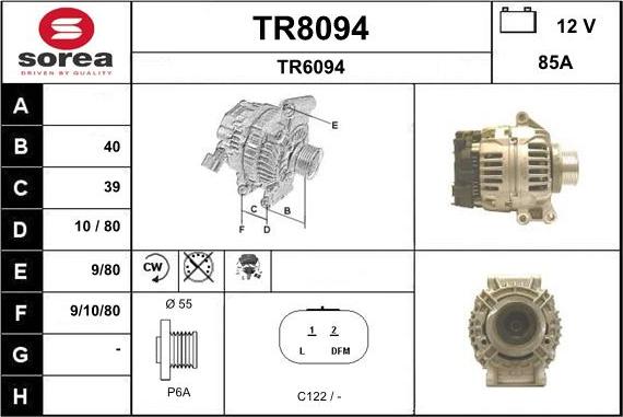 SNRA TR8094 - Генератор autospares.lv