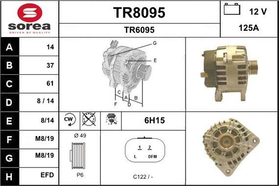 SNRA TR8095 - Генератор autospares.lv