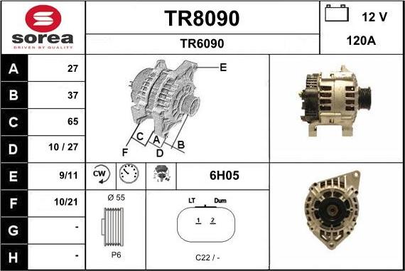 SNRA TR8090 - Генератор autospares.lv