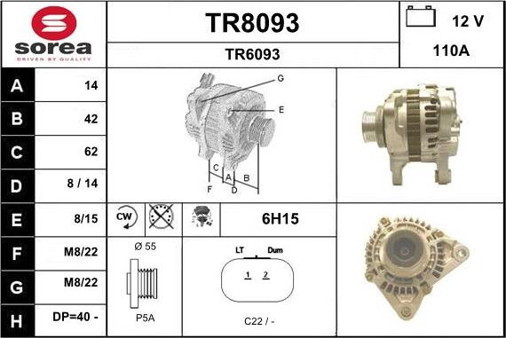 SNRA TR8093 - Генератор autospares.lv