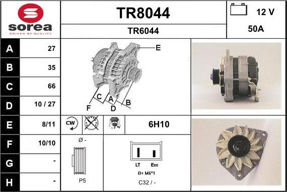 SNRA TR8044 - Генератор autospares.lv