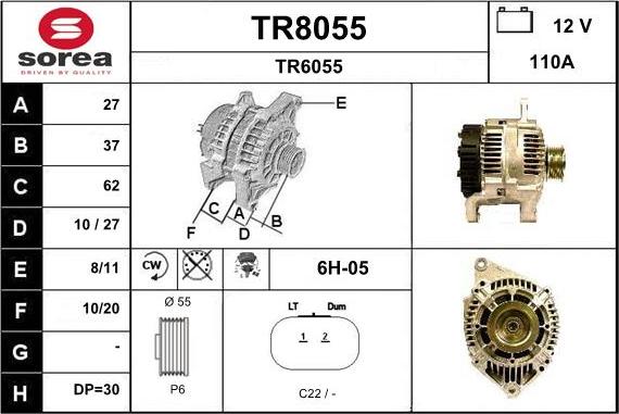 SNRA TR8055 - Генератор autospares.lv