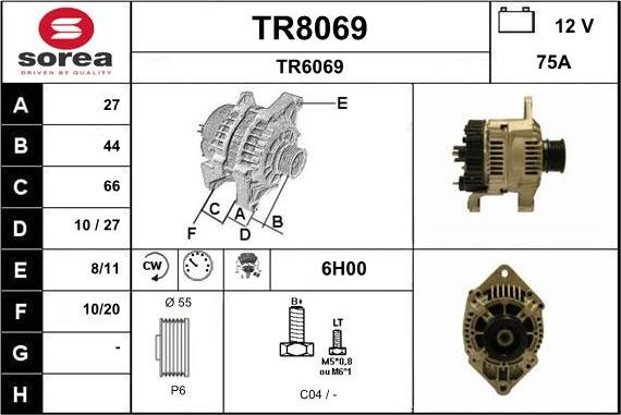 SNRA TR8069 - Генератор autospares.lv