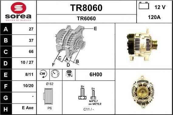 SNRA TR8060 - Генератор autospares.lv