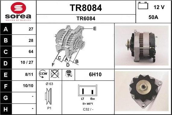 SNRA TR8084 - Генератор autospares.lv