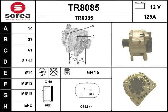 SNRA TR8085 - Генератор autospares.lv