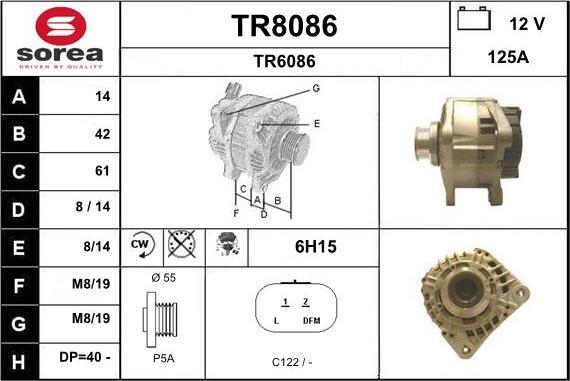 SNRA TR8086 - Генератор autospares.lv