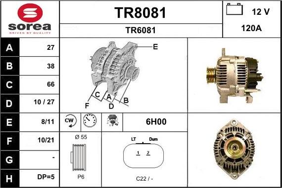 SNRA TR8081 - Генератор autospares.lv