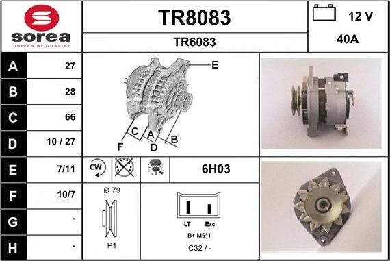 SNRA TR8083 - Генератор autospares.lv