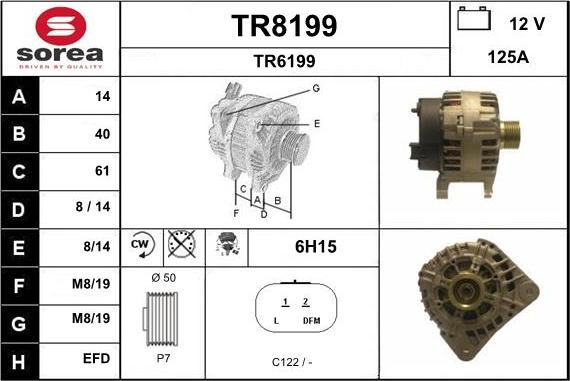 SNRA TR8199 - Генератор autospares.lv