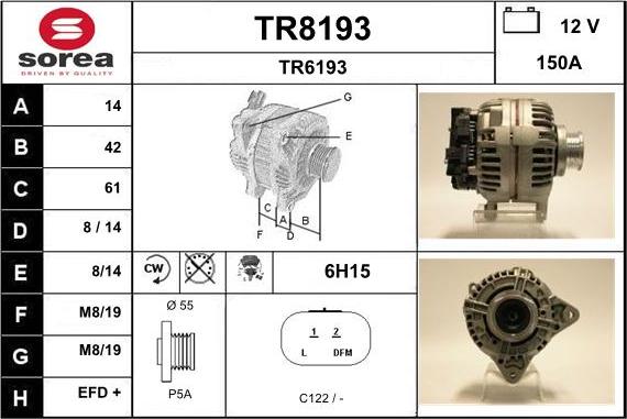 SNRA TR8193 - Генератор autospares.lv