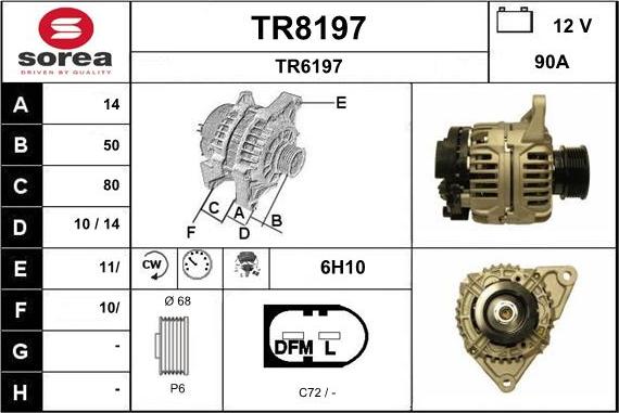 SNRA TR8197 - Генератор autospares.lv