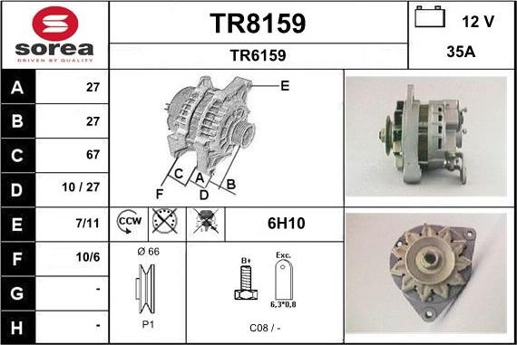 SNRA TR8159 - Генератор autospares.lv