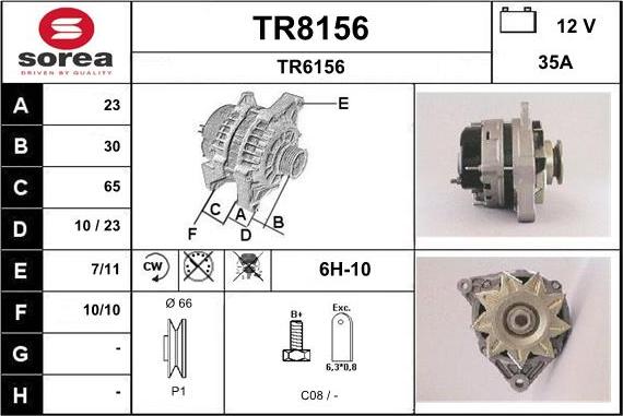 SNRA TR8156 - Генератор autospares.lv