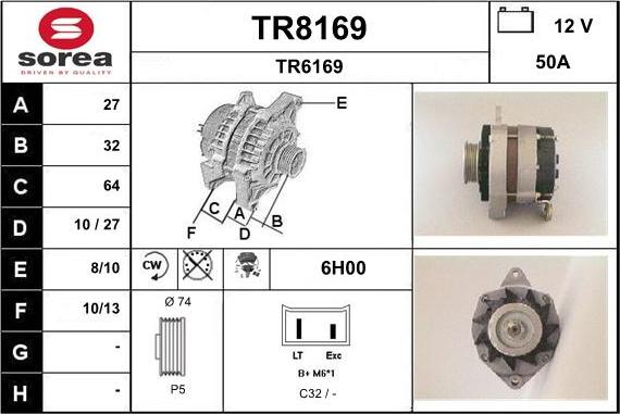 SNRA TR8169 - Генератор autospares.lv