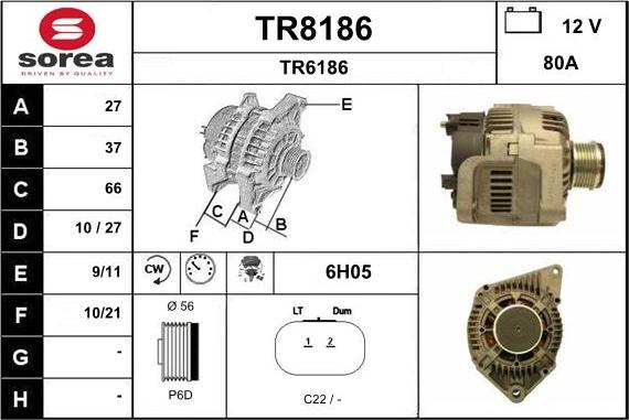 SNRA TR8186 - Генератор autospares.lv