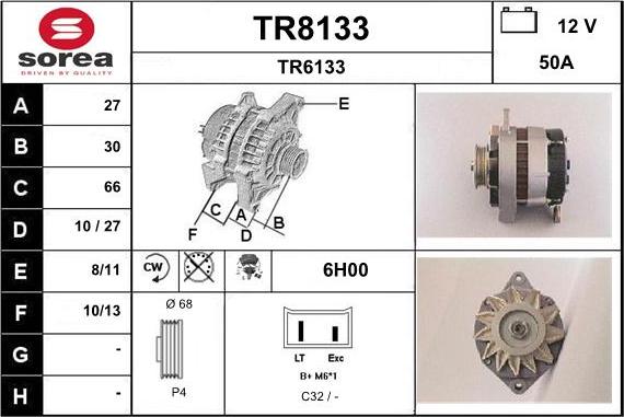 SNRA TR8133 - Генератор autospares.lv