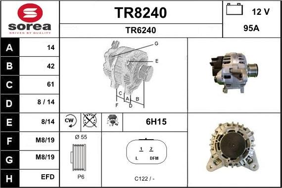 SNRA TR8240 - Генератор autospares.lv