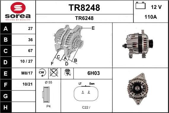 SNRA TR8248 - Генератор autospares.lv