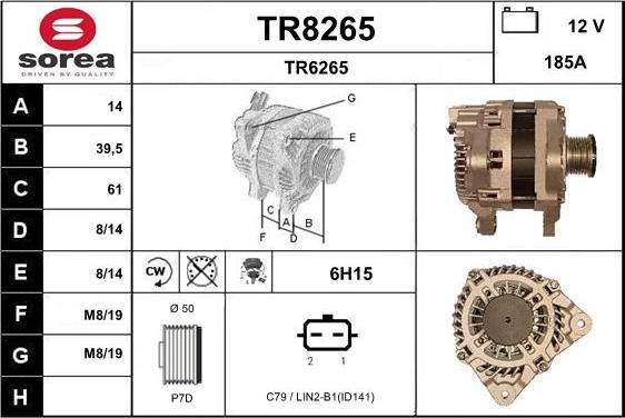 SNRA TR8265 - Генератор autospares.lv