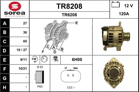 SNRA TR8208 - Генератор autospares.lv