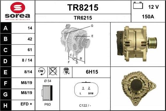 SNRA TR8215 - Генератор autospares.lv