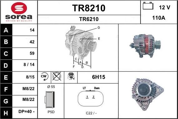 SNRA TR8210 - Генератор autospares.lv