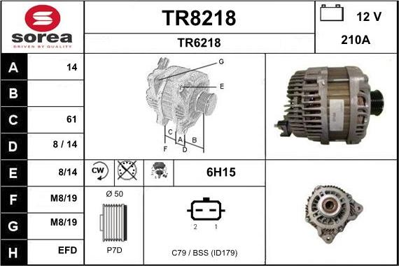 SNRA TR8218 - Генератор autospares.lv