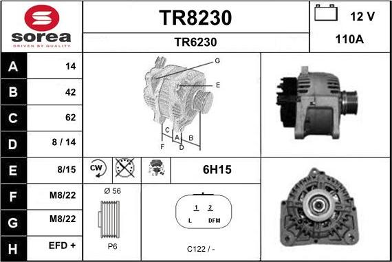 SNRA TR8230 - Генератор autospares.lv