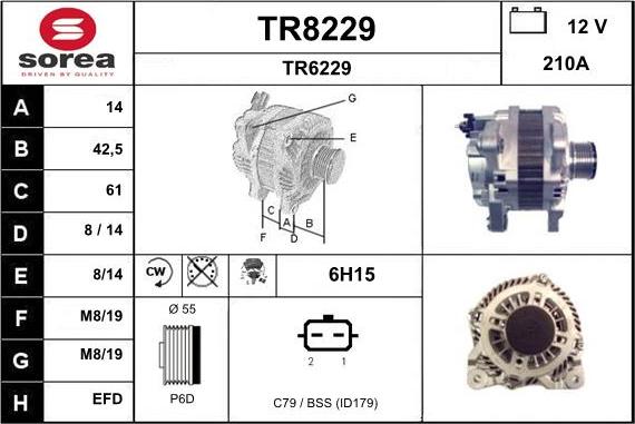 SNRA TR8229 - Генератор autospares.lv