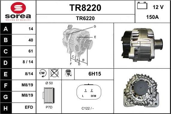 SNRA TR8220 - Генератор autospares.lv