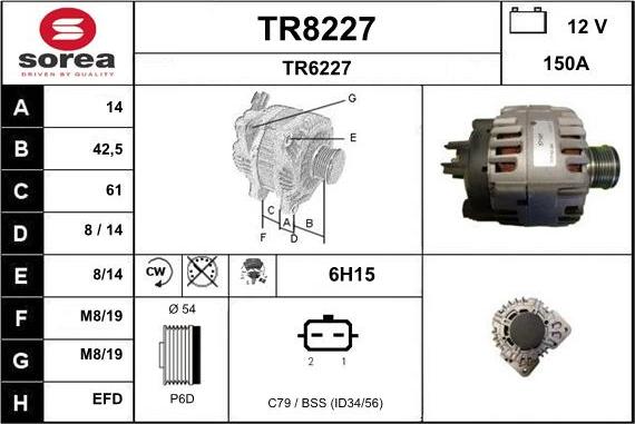 SNRA TR8227 - Генератор autospares.lv