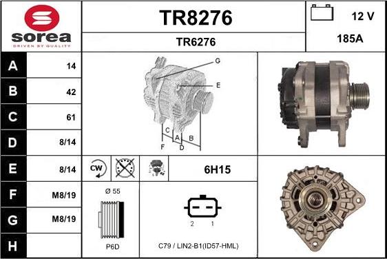 SNRA TR8276 - Генератор autospares.lv