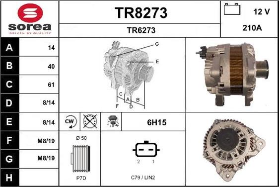 SNRA TR8273 - Генератор autospares.lv