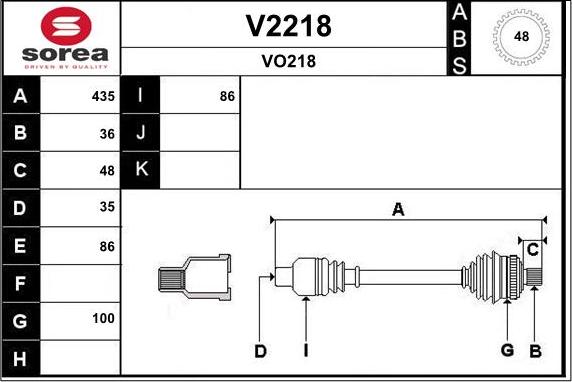 SNRA V2218 - Приводной вал autospares.lv