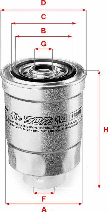 Sofima S 9310 NR - Топливный фильтр autospares.lv