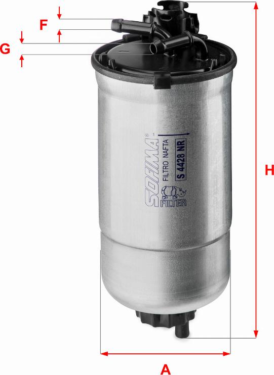 Sofima S 4428 NR - Топливный фильтр autospares.lv