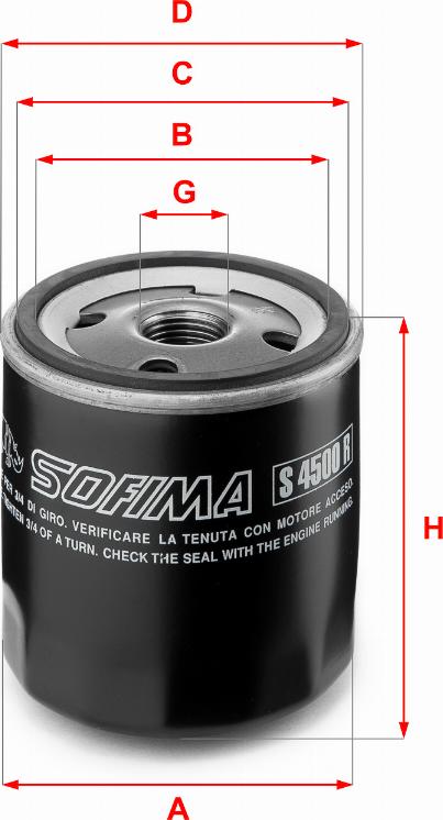 Sofima S 4500 R - Масляный фильтр autospares.lv