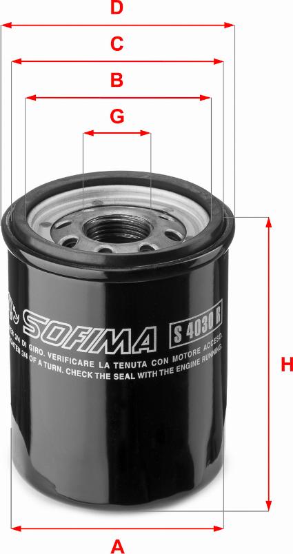 Sofima S 4030 R - Масляный фильтр autospares.lv