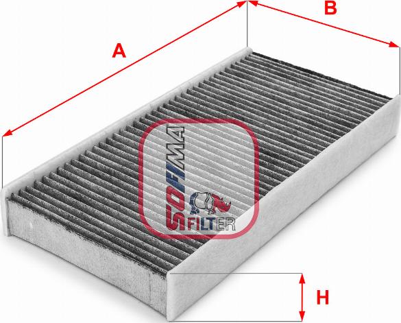 Sofima S 4142 CA - Фильтр воздуха в салоне autospares.lv