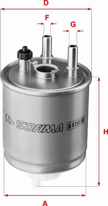 Sofima S 4114 NR - Топливный фильтр autospares.lv