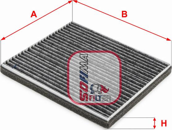 Sofima S 4264 CA - Фильтр воздуха в салоне autospares.lv