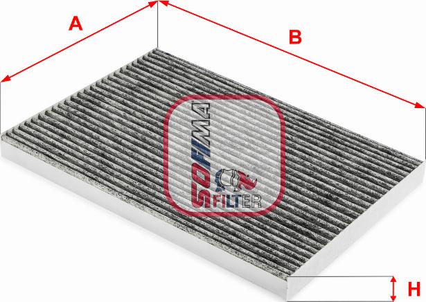 Sofima S 4268 CA - Фильтр воздуха в салоне autospares.lv