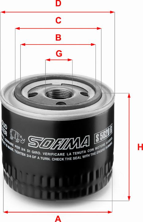 Sofima S 5820 R - Масляный фильтр autospares.lv