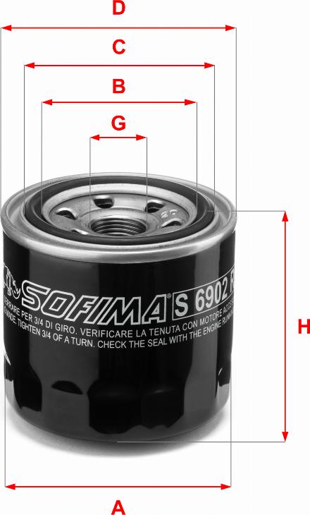 Sofima S 6902 R - Масляный фильтр autospares.lv