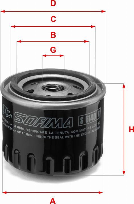 Sofima S 6140 R - Масляный фильтр autospares.lv